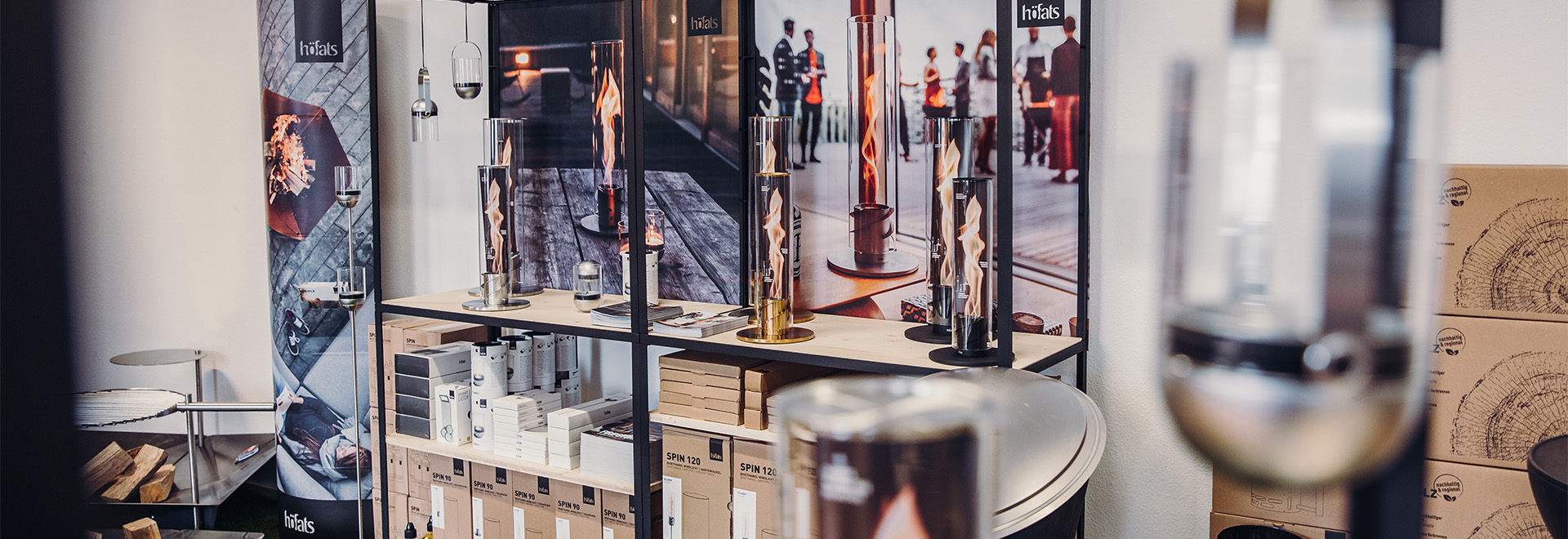 a scene showing an example of a POS with hofats articles