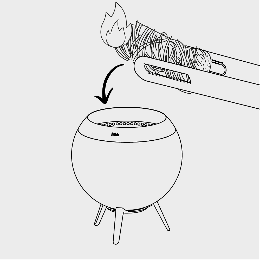 a drawing of a burning match