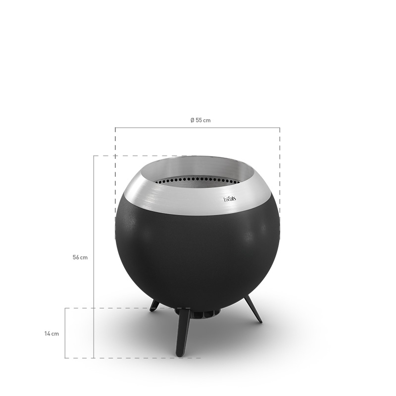 MOON 55 Fire basket with low stand MOON mit niedrigem Fuß
