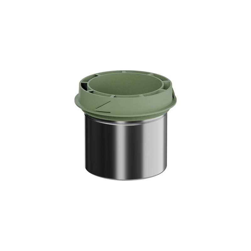 The 00850 Spin Air 1200 wing body green is shown as a silver cup with black top a white background, creating a stylish and accessible visual.