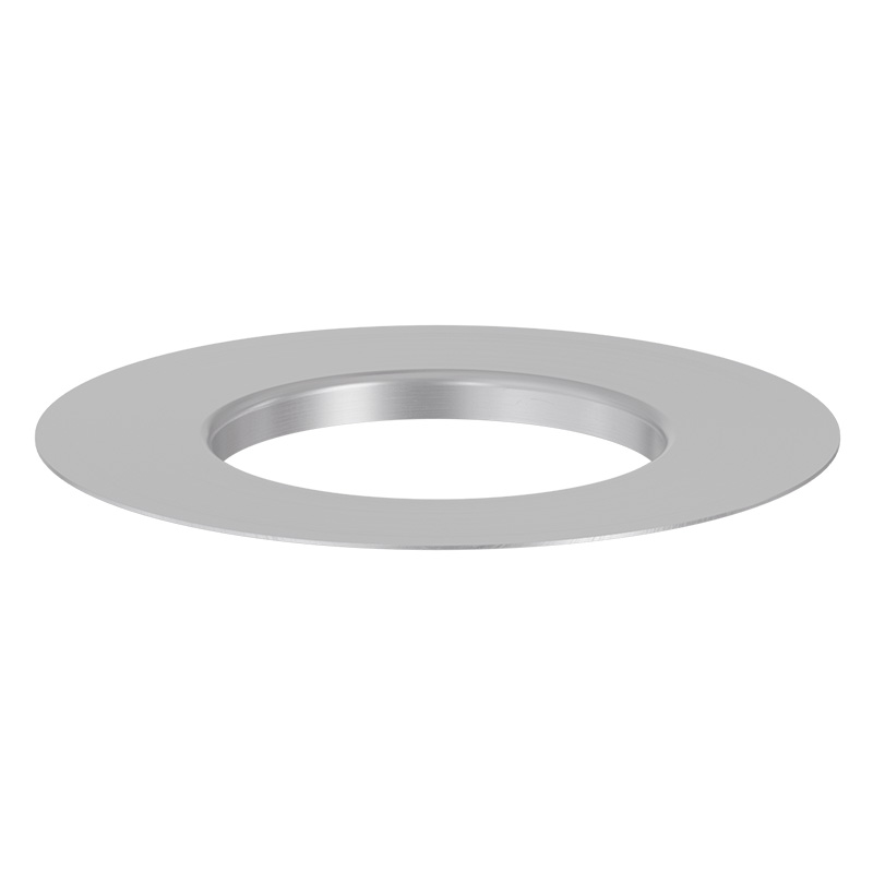 An inviting scene with a stainless steel plate with a circular hole, highlighted by the presence of the 00704 Spin 1500 Eco Ring.