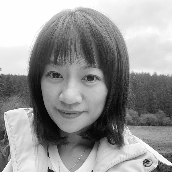 a girl with a white jacket.