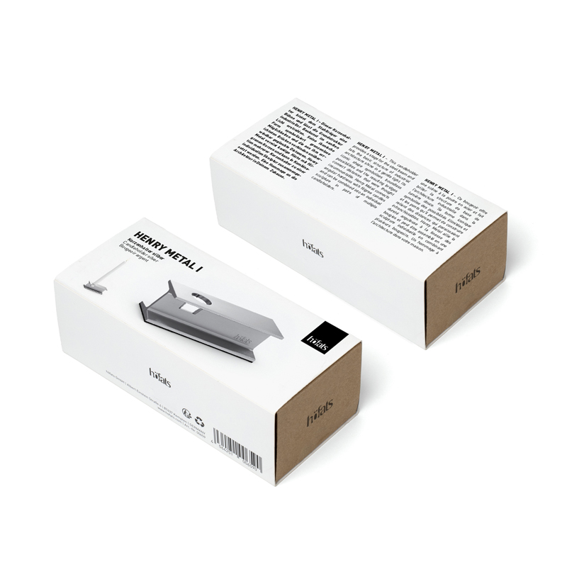 Stylish and purposeful, the Henry Metal I Packaging adds a refined element to the environment.