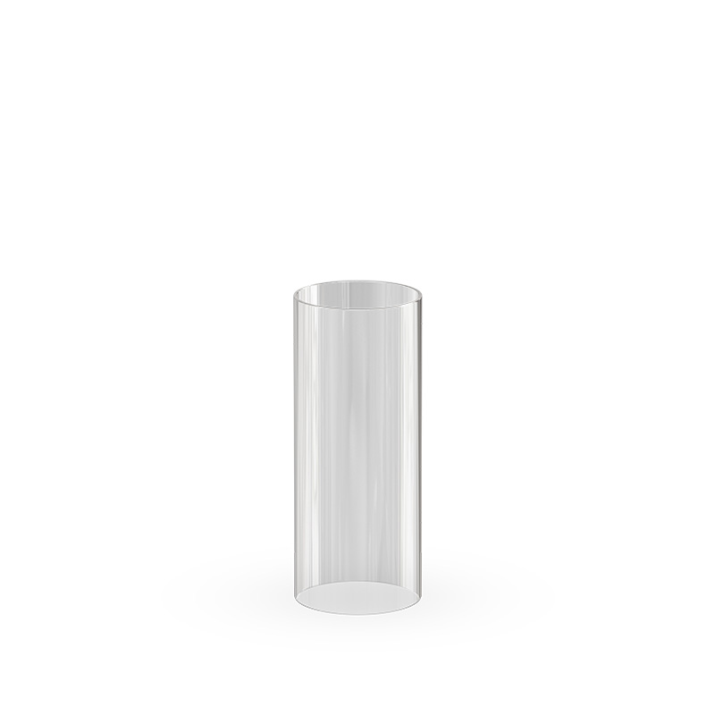Illustrated is a white cylinder with a white background, with the OVAL CANDLE 35 Glass Cylinder.