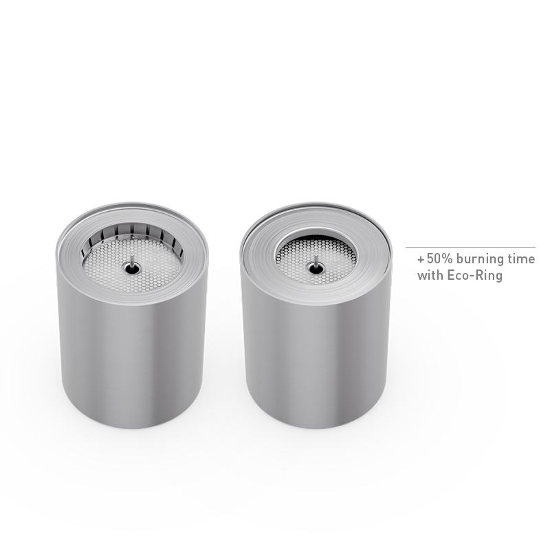 A depiction of the 900 BioBurner and it's ecoring with a white background