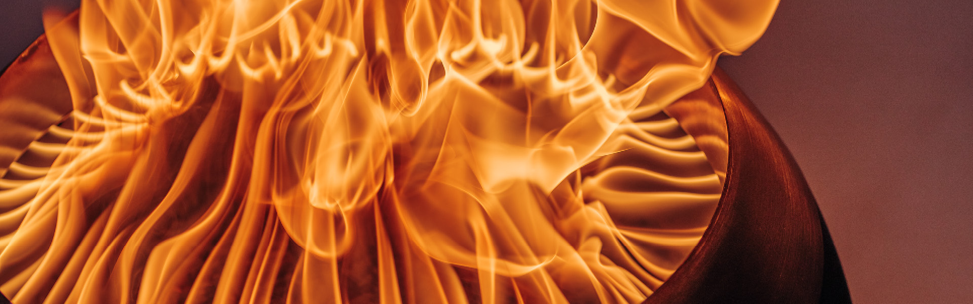 A fire with flames in the background, showing a closeup of the moon 45