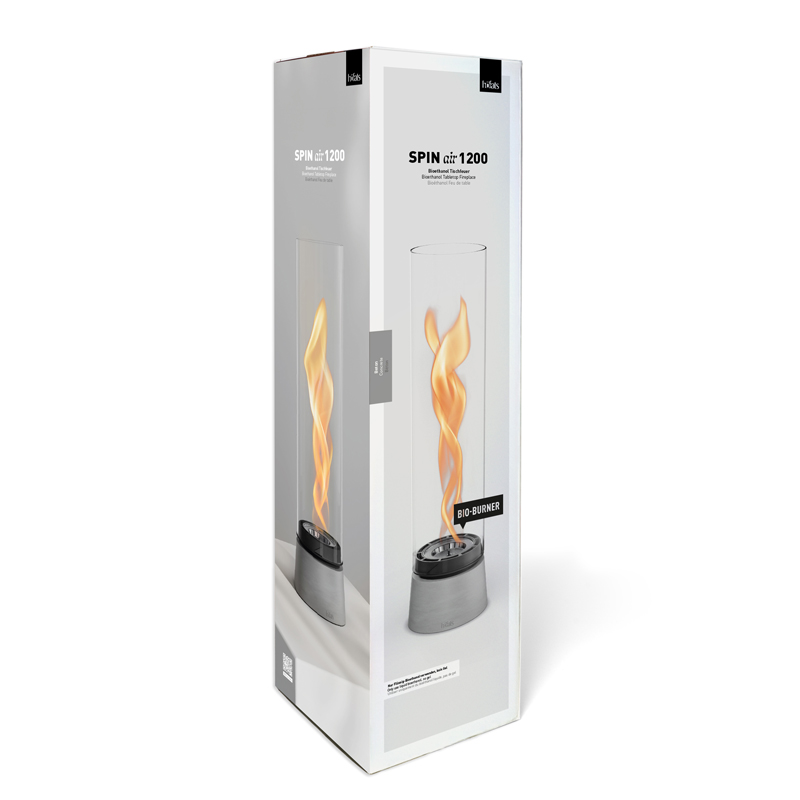 SPIN air 1200 Tabletop Fireplace concrete