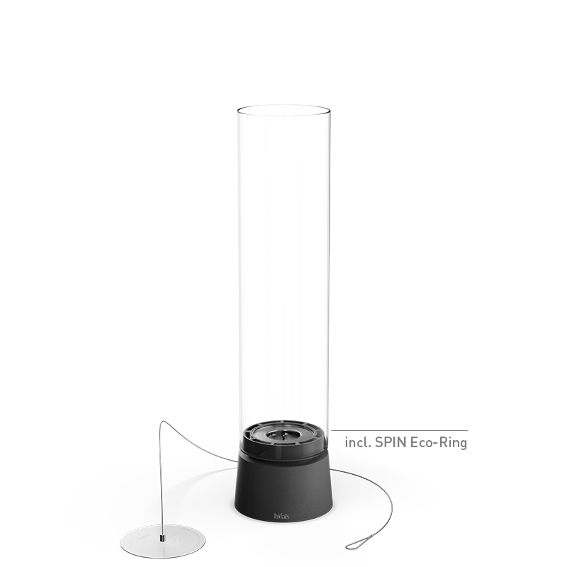 SPIN air 1200 Tabletop Fireplace matte black SPIN air 1200 Tischfeuer mattschwarz Studiobild