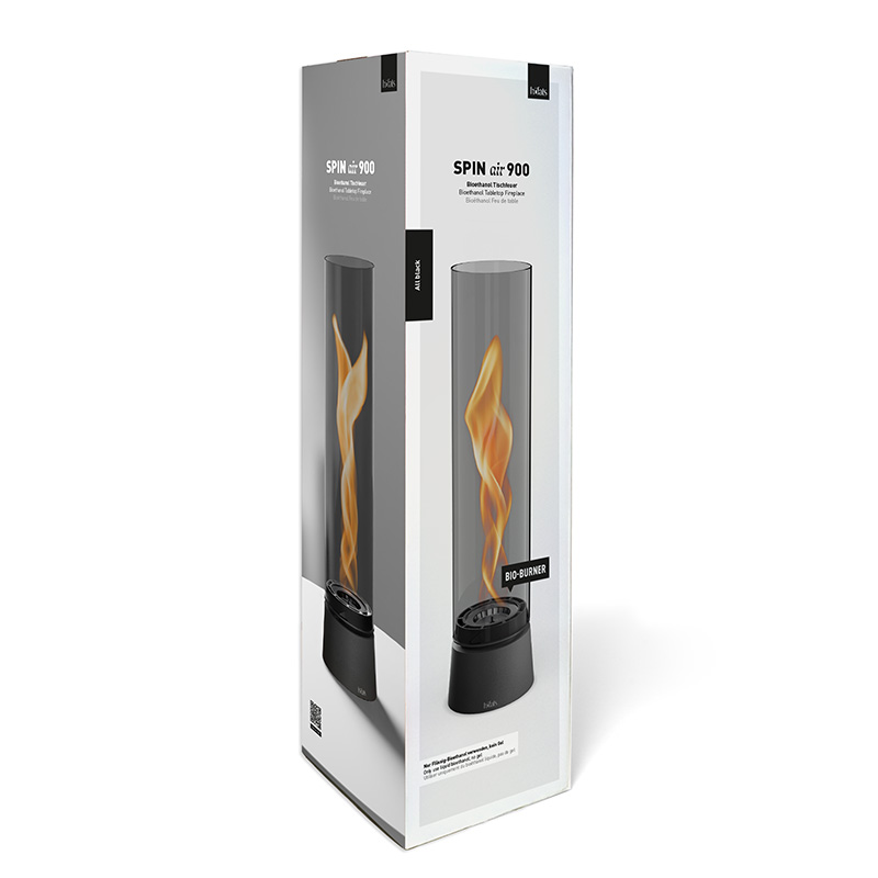 SPIN air 900 Tabletop Fireplace all black