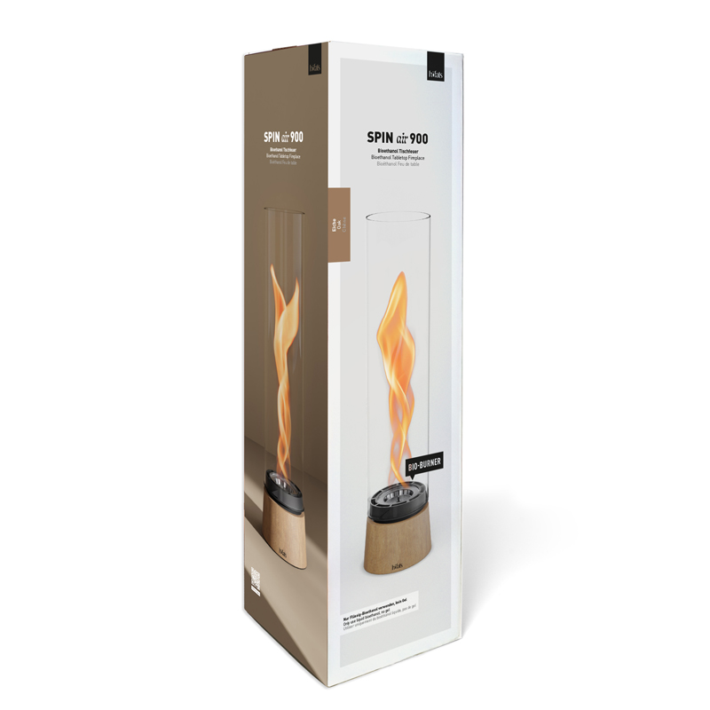 SPIN air 900 Tabletop fireplace oak