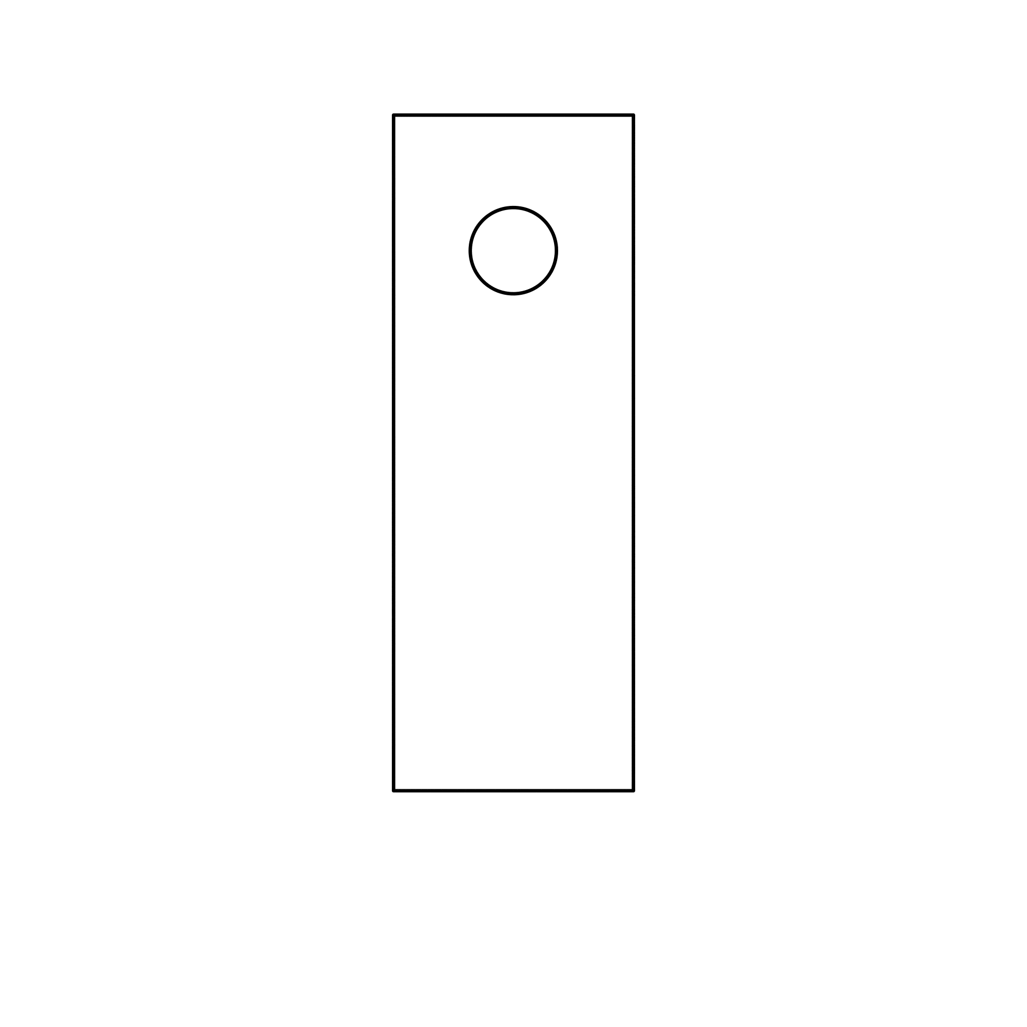 a blank door with a blank door handle.