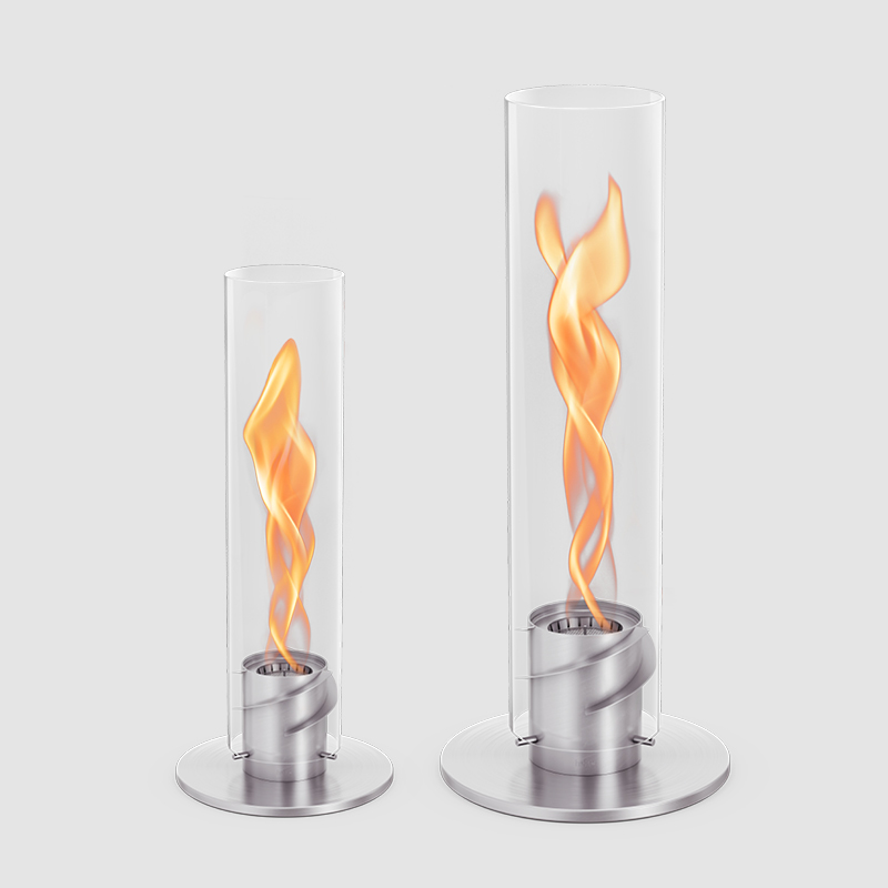 Scene showing a pair of fire torches on a white background, where the Hofats Landingpage Launch Spin Handytarif Spin900 1200 stands out for its practical elegance.