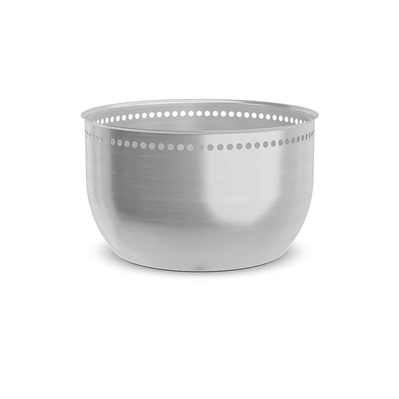 The 00828 Moon 45 Inner bowl is shown as a stainless bowl with holes on the side, creating a stylish and accessible visual.