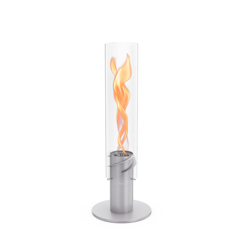 SPIN 1200 Stand Elevation grey A Spin tablefire is shown with the addition of an elevation segment with the refined touch of the 090201 SPIN 1200 Stand Elevation grey