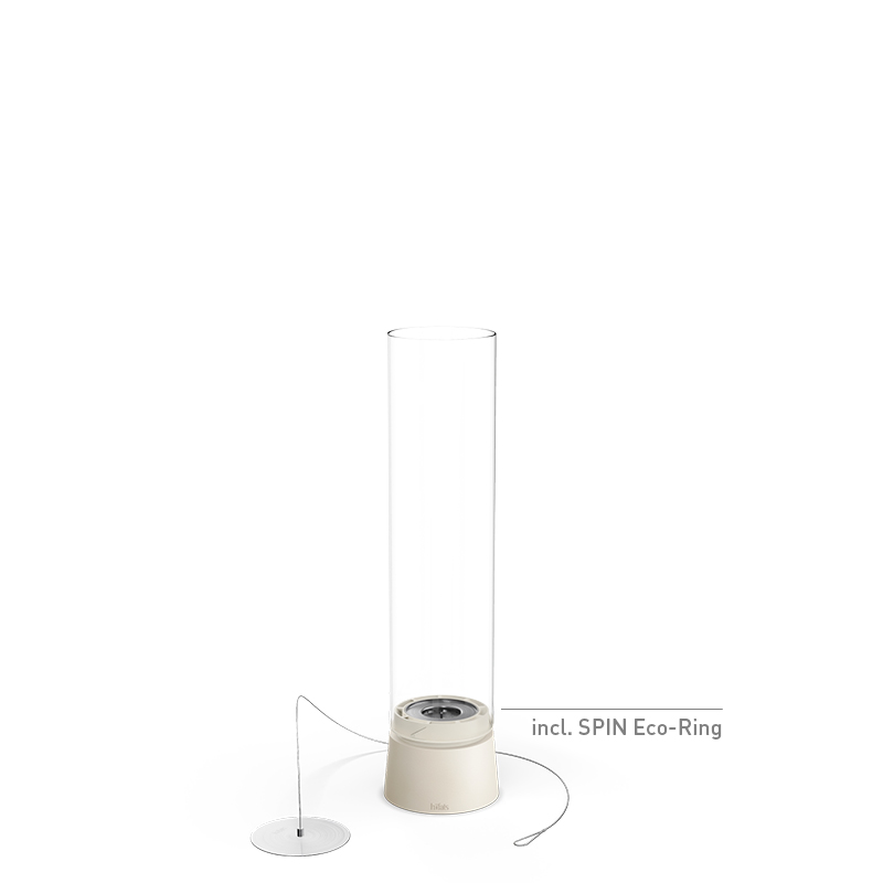 SPIN air 900 Tabletop Fireplace cream SPIN air 900 Tischfeuer creme Studiobild