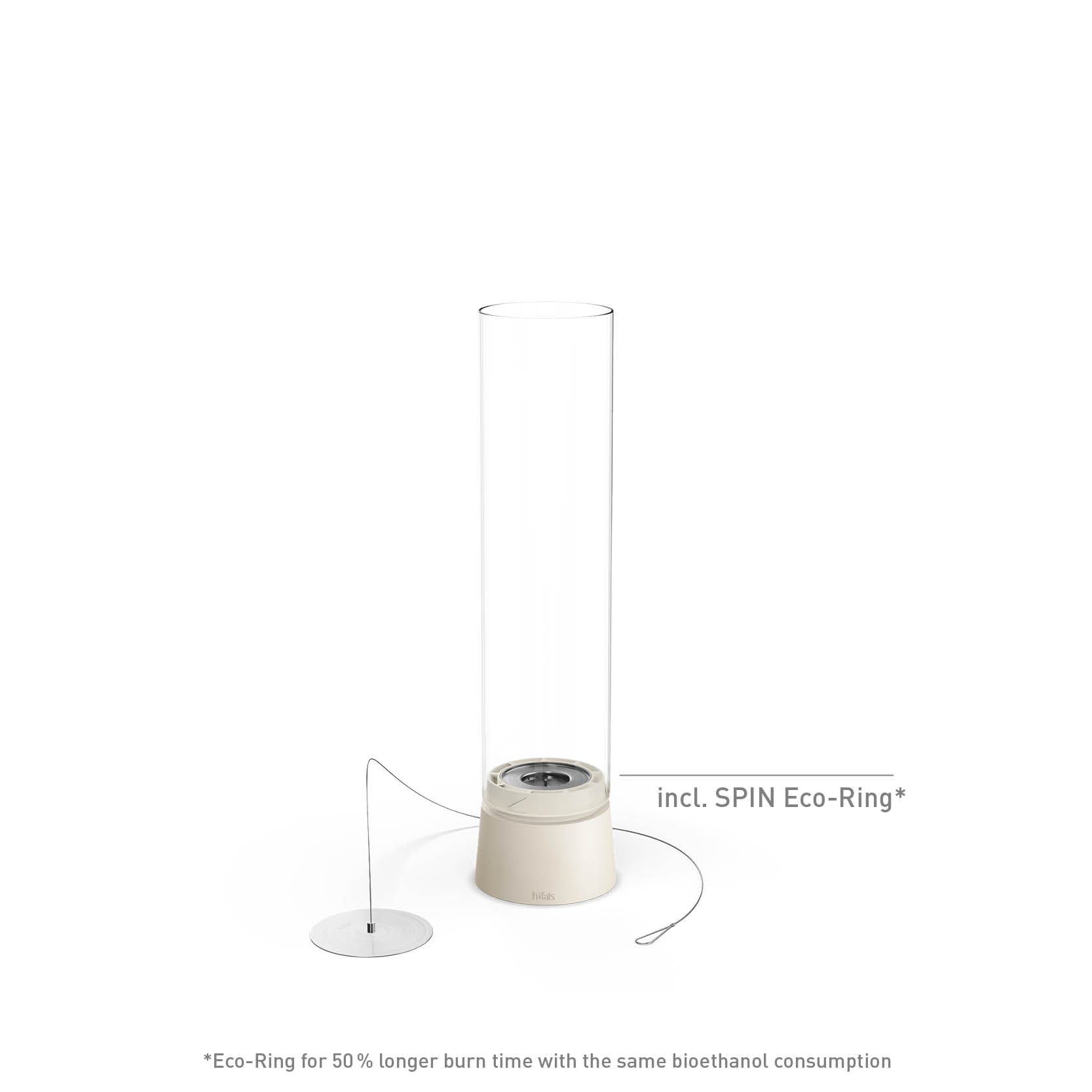 SPIN air 900 Tabletop Fireplace cream SPIN air 900 Tischfeuer creme Studiobild