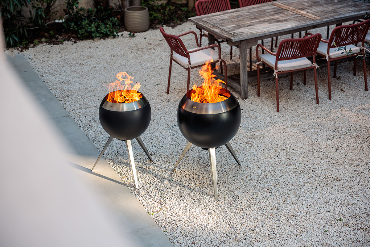 MOON 55 Fire basket with high and low stand