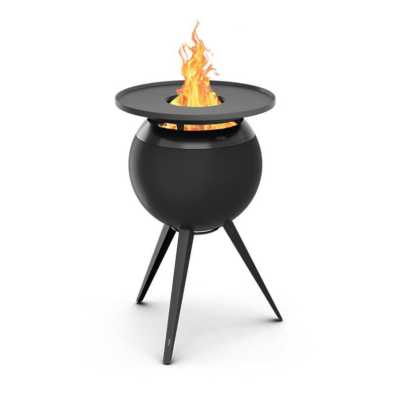 MOON 45 all black Plancha BBQ Set high
