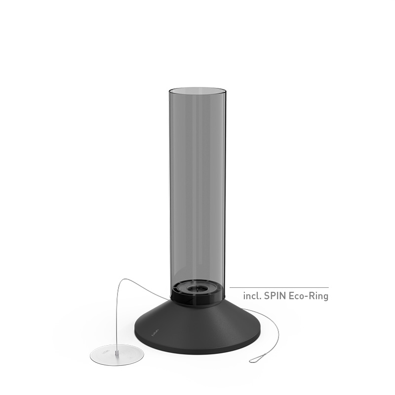SPIN X 1200 Tabletop Fireplace all black SPIN X all black