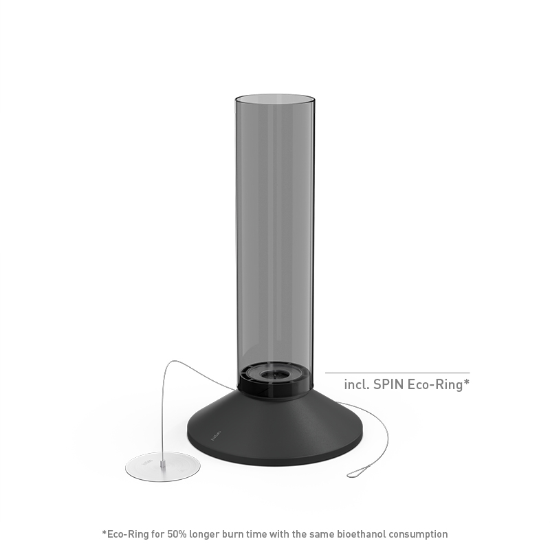 SPIN X 1200 Tabletop Fireplace all black SPIN X all black