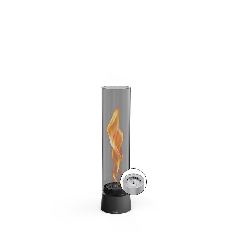 SPIN air 900 Tabletop Fireplace all black SPIN air 900 all black Tischfeuer Studiobild