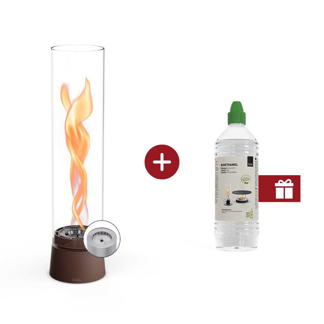 SPIN air 1200 Tabletop Fireplace oxyde red
