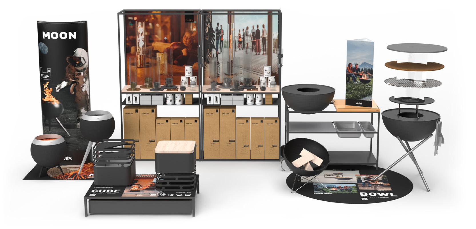 a scene showing an example of a POS with hofats articles