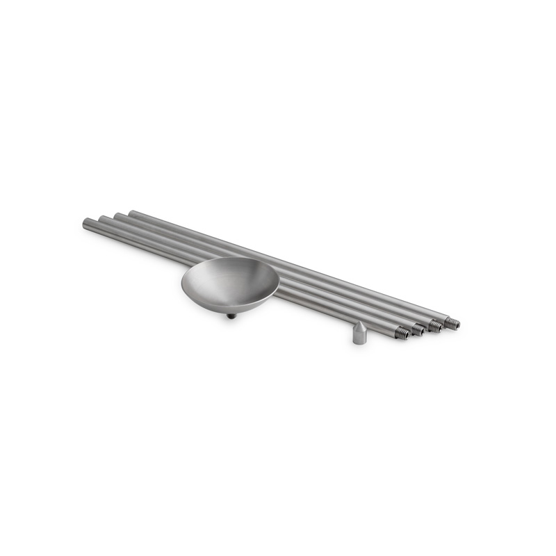 GRAVITY CANDLE Pole Illustrated is a stainless handle with a round handle, with the GRAVITY CANDLE Pole.