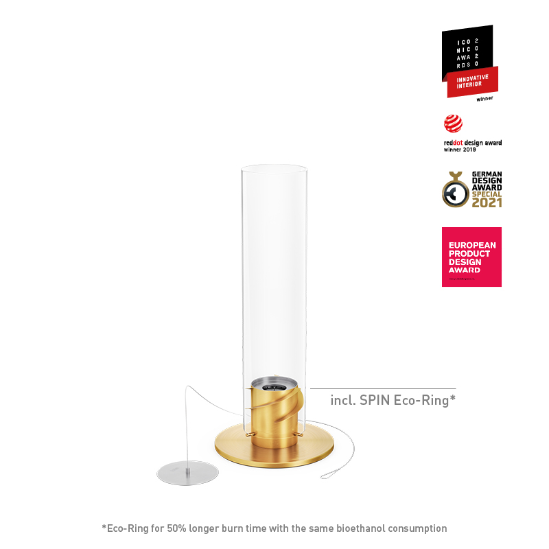 SPIN classic 900 Tabletop Fireplace gold SPIN classic 900 Tabletop Fireplace gold