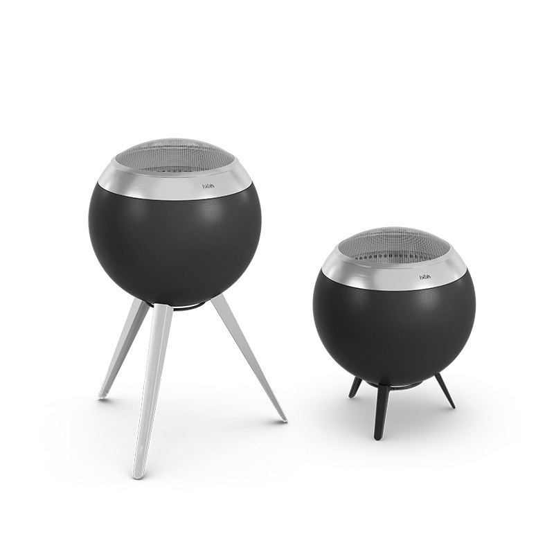 MOON 45 Spark Guard Two black and silver spheres on a white background the 00808 Moon 45 Spark guard complements the moment with its thoughtful design.