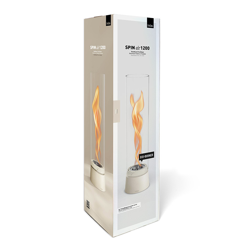 SPIN air 1200 Tabletop Fireplace cream