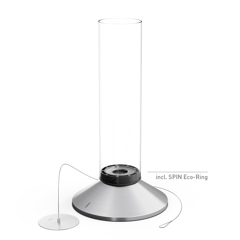SPIN X 1500 Pedestal Fireplace silver