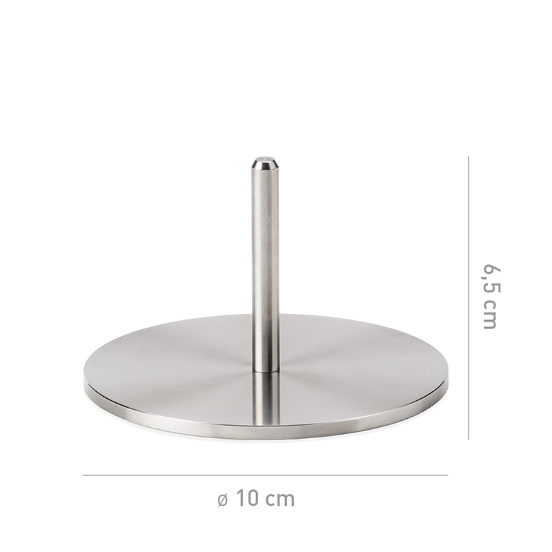 Stainless Steel Base for Poker An image showing a stainless steel plate with a round base, with the Stainless Steel Base for Poker.