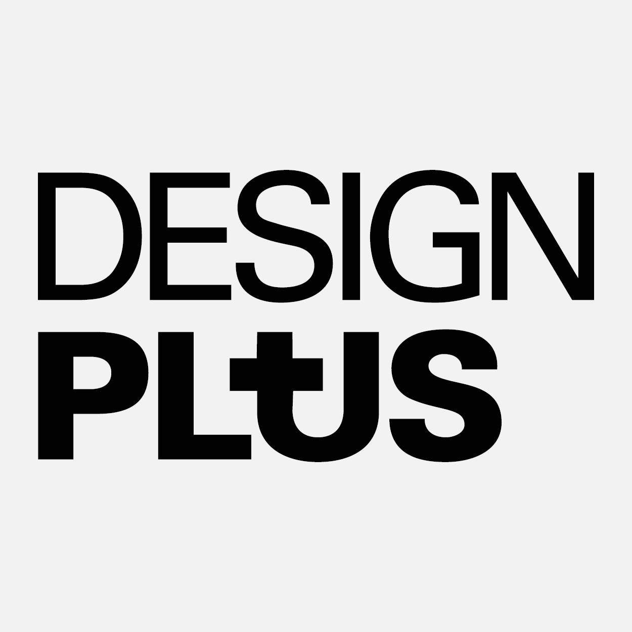 the logo for design plus