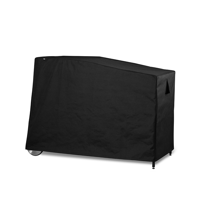 FIRE KITCHEN Cover 57 A black cover for a grilling oven, enriched by the presence of the 00826 Fire Kitchen Cover, which merges design with utility.