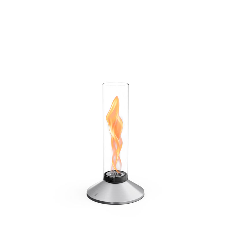 SPIN X 900 Tabletop Fireplace silver SPIN X 900 Tischfeuer silber Studiobild