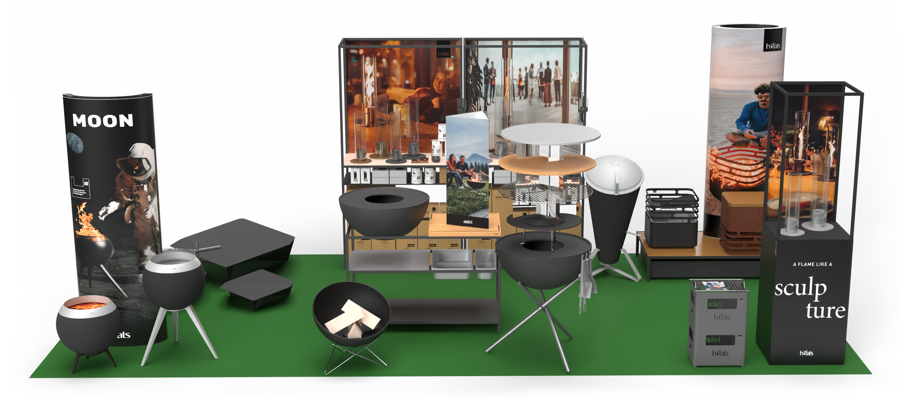 a scene showing an example of a POS with hofats articles