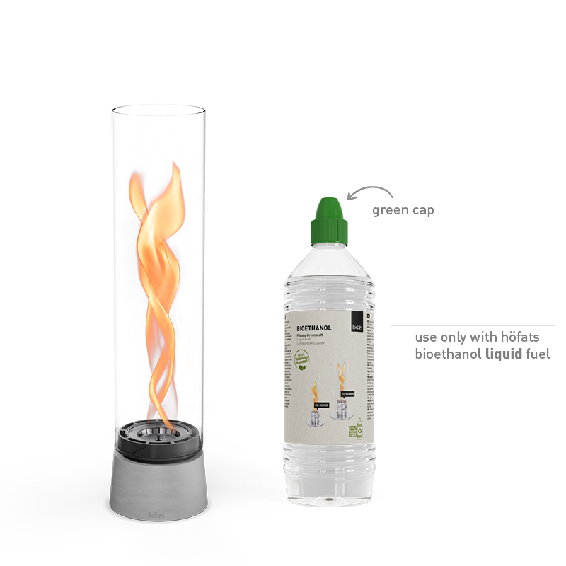 SPIN air 1200 Tabletop Fireplace concrete