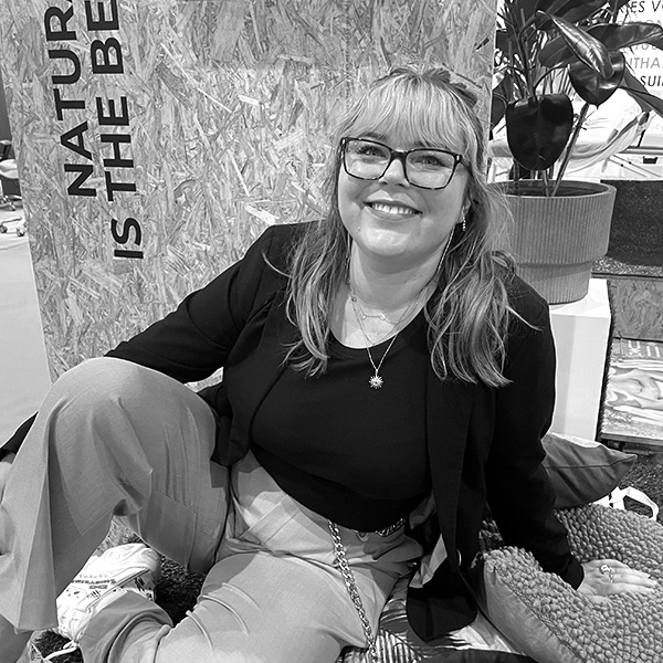 a woman sitting on the floor