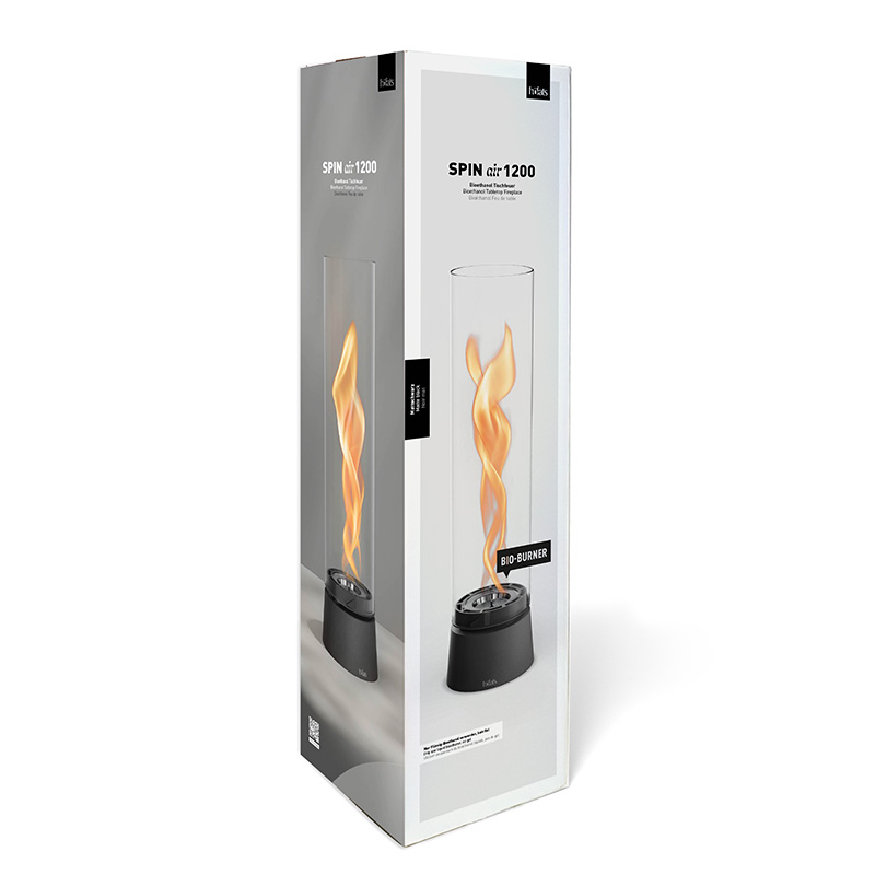 SPIN air 1200 Tabletop Fireplace matte black