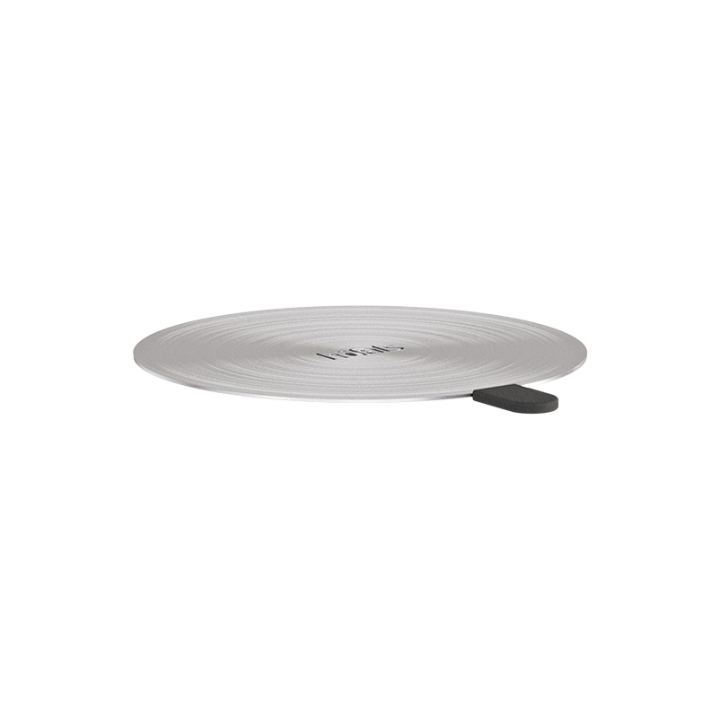 OVAL CANDLE 55 Lid silver Illustrated is a white ceiling light with a black base, with the OVAL CANDLE 55 Lid silver.