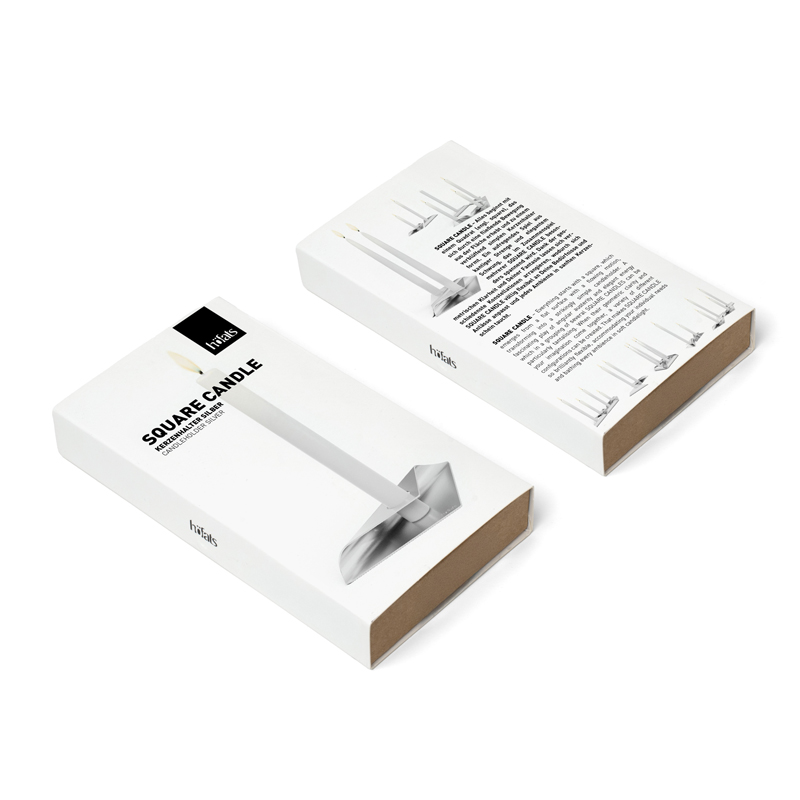 SQUARE CANDLE Candleholder silver Stylish and purposeful, the Square Candle Candleholder Packaging adds a refined element to the environment.