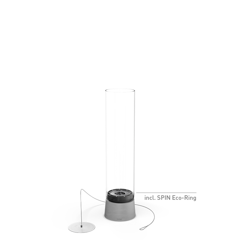 SPIN air 900 Tabletop Fireplace concrete