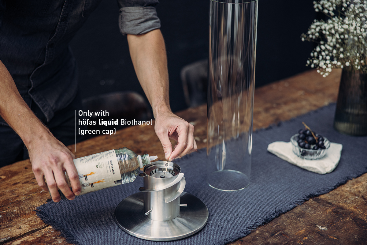 SPIN 1200 Bio-Burner with Eco-Ring and Extinguishing Lid