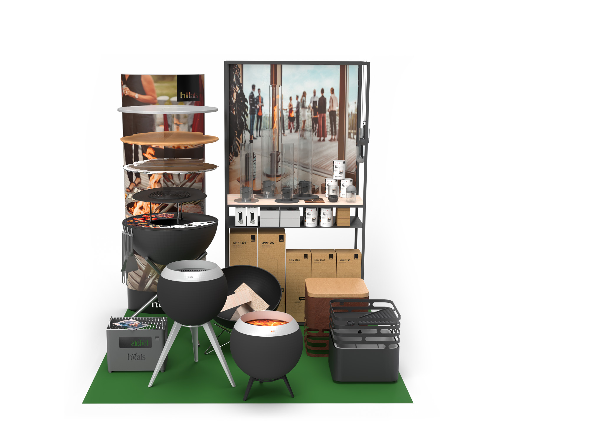 a scene showing an example of a POS with hofats articles