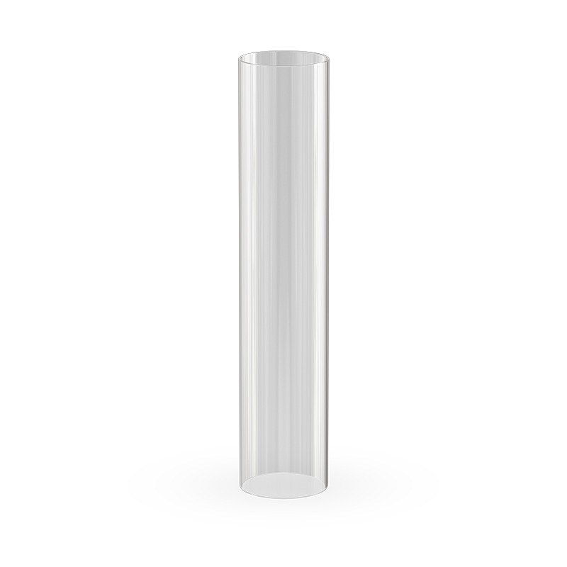 A depiction of a glass cylinder with a white background, featuring the 00287 Oval Candle 55 Glass Cylinder as a central and purposeful element.