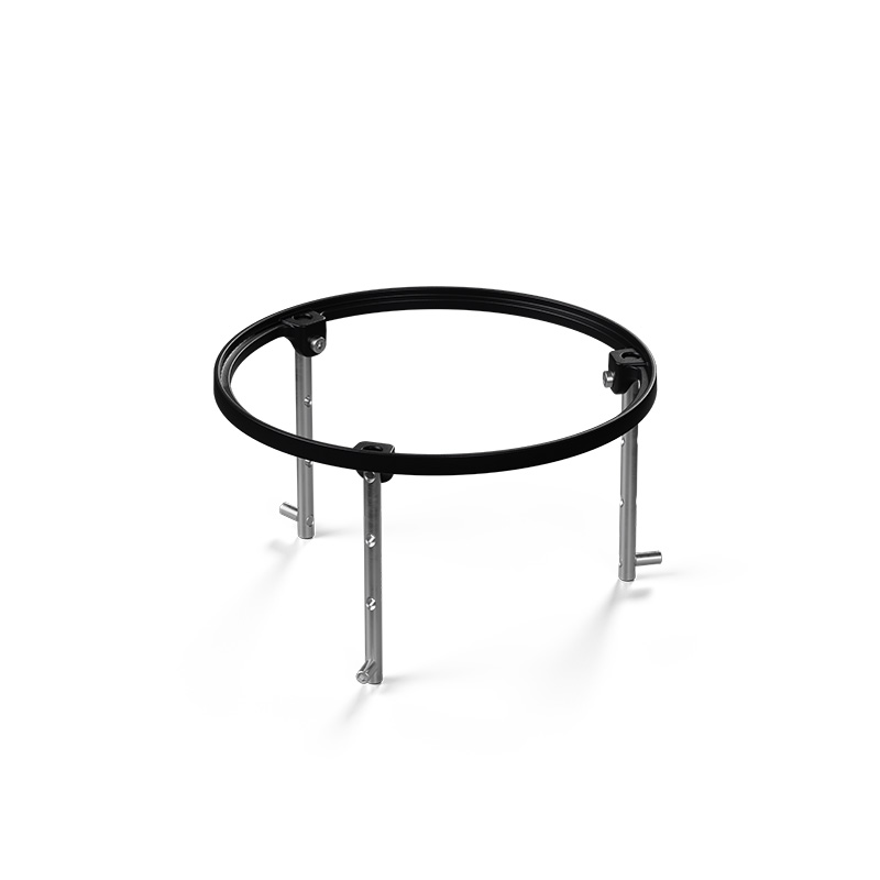 BOWL 70 Sear Grate Depicted here is a black metal ring with a metal bar, with the BOWL 70 Sear Grate.