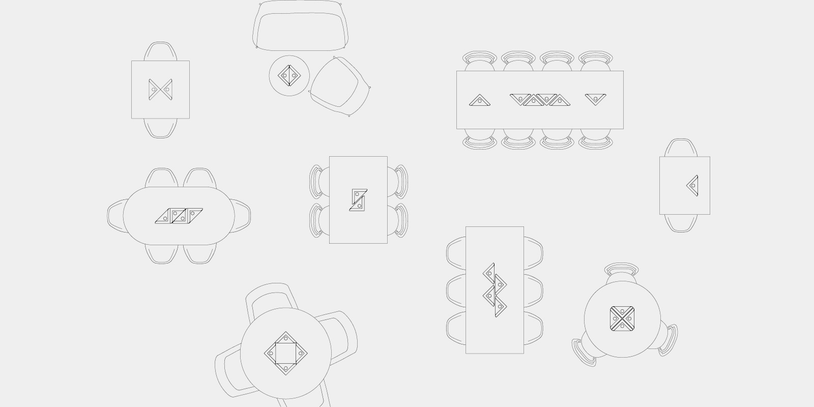 A view of a set of different shapes and sizes of a camera, with the SQUARE CANDLE (Matrix - Parent).