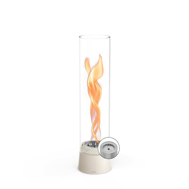 SPIN air 1200 Tischfeuer creme Studiobild