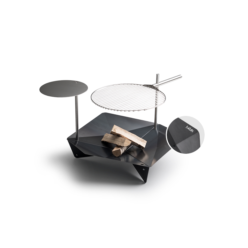 TRIPLE 90 Feuerschale mit Grillrost und Tischfunktion